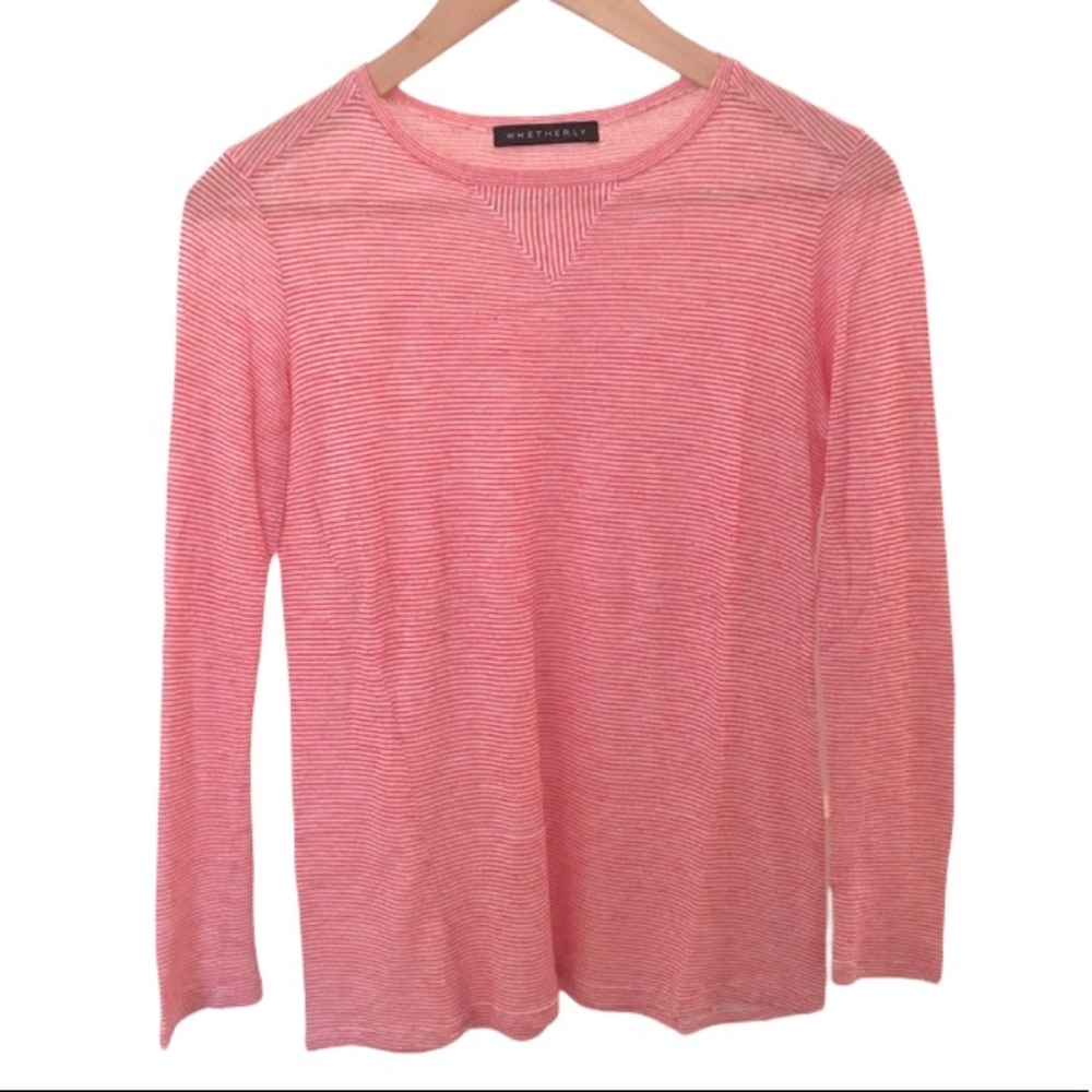 French Knit Striped Lightweight Top